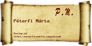 Péterfi Márta névjegykártya